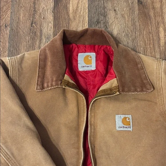 Carhartt Detroit Vintage brown canvas barn jacket corduroy collar - Picture 2 of 5